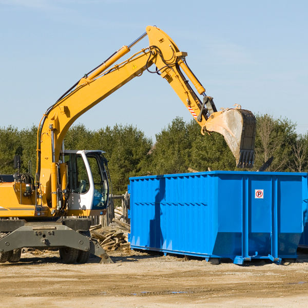 are there any restrictions on where a residential dumpster can be placed in Johnson Village CO